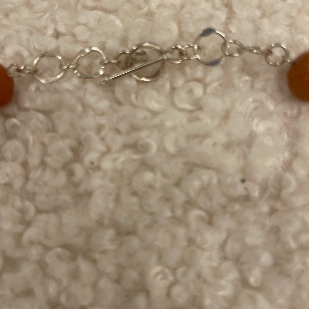 Handcrafted honey-colored agate necklace , Excellent Condition - Picture 6 of 6